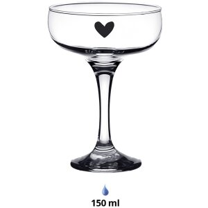 Clayre & Eef 6GL4376 Champagne Glass Ø 10x14...