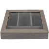 Clayre & Eef 6H1583G Cutlery Tray 30x30x8 cm Grey Square