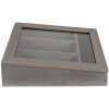 Clayre & Eef 6H1583G Cutlery Tray 30x30x8 cm Grey Square