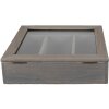 Clayre & Eef 6H1583G Cutlery Tray 30x30x8 cm Grey Square