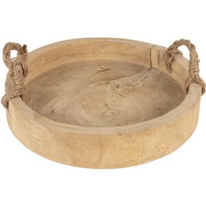 Clayre & Eef 6H1756CH Tray Ø 35x6 cm Brown Round