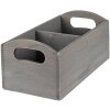 Clayre & Eef 6H1997G Container with Compartments 30x15x13 cm Grey Rectangle