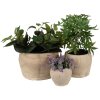 Clayre & Eef 6H2136 Flowerpot (Set of 3) Ø 24x15 - Ø 18x13 - Ø 12x10 cm Brown