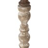 Clayre & Eef 6H2187 Candlestick Ø 17x51 cm White - Brown