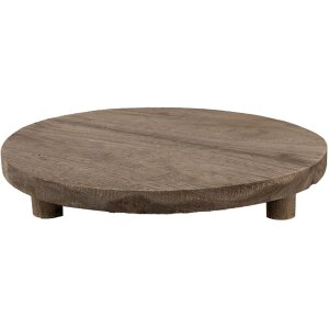 Clayre & Eef 6H2225 Planter Table Ø 33x6 cm Brown