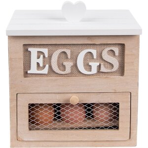 Clayre & Eef 6H2271 Egg Cupboard 18x9x20 cm Brown Rectangle