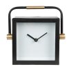 Clayre & Eef 6KL0789 Table Clock 19x5x19 cm - 1xAA Black - White