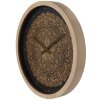 Clayre & Eef 6KL0793 Wall Clock Ø 50x6 cm - 1xAA Black - Gold Coloured