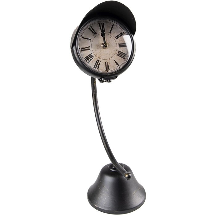 Clayre & Eef 6KL0796 Table Clock 12x20x37 cm - 1xAA Black