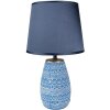 Clayre & Eef 6LMC0072 Table Lamp Ø 20x35 cm E27-max 1x60W Blue - White Round