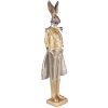 Clayre & Eef 6PR3595 Decoration Rabbit 14x10x44 cm Gold Coloured