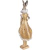 Clayre & Eef 6PR3596 Decoration Rabbit 14x10x44 cm Gold Coloured