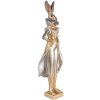 Clayre & Eef 6PR3596 Decoration Rabbit 14x10x44 cm Gold Coloured