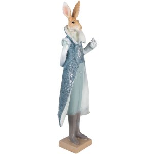 Clayre & Eef 6PR3606 Decoration Rabbit 11x8x33 cm Blue