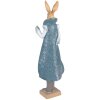 Clayre & Eef 6PR3606 Decoration Rabbit 11x8x33 cm Blue