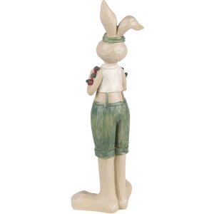 Clayre & Eef 6PR3607 Decoration Rabbit 11x10x33 cm Green