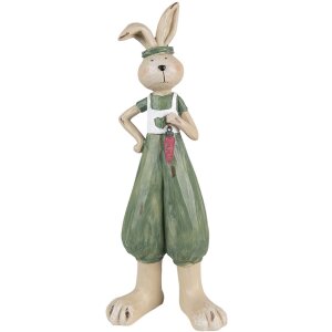 Clayre & Eef 6PR3608 Decoration Rabbit 11x10x33 cm Green