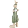 Clayre & Eef 6PR3608 Decoration Rabbit 11x10x33 cm Green