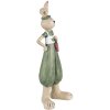 Clayre & Eef 6PR3608 Decoration Rabbit 11x10x33 cm Green