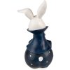 Clayre & Eef 6PR3613 Decoration Rabbit 9x8x21 cm Blue - White