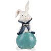 Clayre & Eef 6PR3614 Decoration Rabbit 9x8x21 cm Turquoise