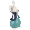 Clayre & Eef 6PR3614 Decoration Rabbit 9x8x21 cm Turquoise