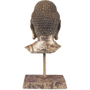 Clayre & Eef 6PR3619 Decoration Head Buddha 13x9x25 cm Gold Coloured