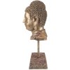 Clayre & Eef 6PR3619 Decoration Head Buddha 13x9x25 cm Gold Coloured