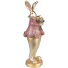 Clayre & Eef 6PR3626 Decoration Rabbit 11x10x29 cm Gold Coloured