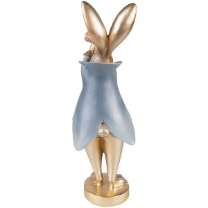 Clayre & Eef 6PR3627 Decoration Rabbit 9x8x26 cm Gold Coloured