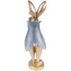 Clayre & Eef 6PR3627 Decoration Rabbit 9x8x26 cm Gold Coloured