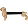 Clayre & Eef 6PR3637 Kitchen Roll Holder Dog 46x15x21 cm Gold-coloured - Black