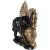 Clayre & Eef 6PR3816 Decoration Elephant 25x10x18 cm Black - Gold Coloured