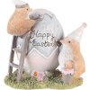 Clayre & Eef 6PR3824 Decoration Chick 12x9x12 cm Grey - Brown