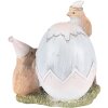 Clayre & Eef 6PR3824 Decoration Chick 12x9x12 cm Grey - Brown