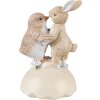 Clayre & Eef 6PR3826 Decoration Rabbit and Chick 8x8x13 cm Beige - Brown