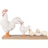 Clayre & Eef 6PR3828 Decoration Evolution Chicken 34x8x21 cm White - Brown