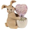 Clayre & Eef 6PR3833 Decoration Rabbit 11x6x12 cm Brown - Pink