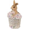 Clayre & Eef 6PR3834 Decoration Rabbit 7x6x11 cm Brown - Pink