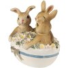 Clayre & Eef 6PR3839 Decoration Rabbit 11x9x12 cm Brown - Beige