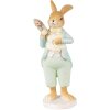 Clayre & Eef 6PR3851 Decoration Rabbit 7x5x15 cm Green - Brown