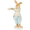 Clayre & Eef 6PR3852 Decoration Rabbit 8x5x16 cm Green - Brown