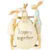 Clayre & Eef 6PR3856 Decoration Rabbit 13x9x17 cm Green - Yellow