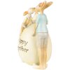 Clayre & Eef 6PR3856 Decoration Rabbit 13x9x17 cm Green - Yellow