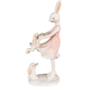 Clayre & Eef 6PR3868 Decoration Rabbit 9x6x22 cm Pink...