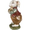 Clayre & Eef 6PR3875 Decoration Rabbit 9x12x22 cm Beige - Red