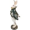 Clayre & Eef 6PR3880 Decoration Rabbit 10x10x29 cm Beige - Green