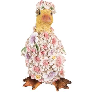 Clayre & Eef 6PR4875 Decoration Duck 10x11x18 cm Pink