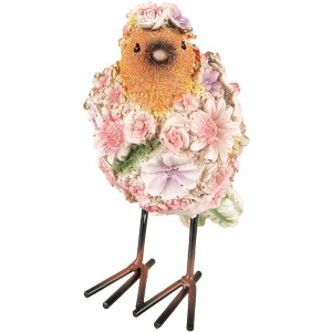 Clayre & Eef 6PR4882 Decoration Bird 7x10x12 cm Pink