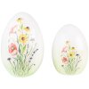 Clayre & Eef 6TE0466 Decoration Egg 10x10x14 cm Green - White